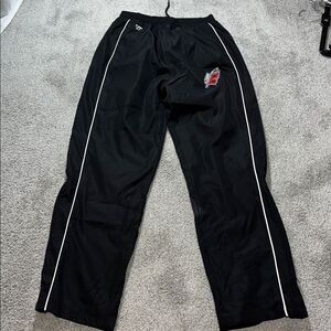 Men's Carolina Junior Jr Hurricanes NHL lined warm up track pants sweatpants MD